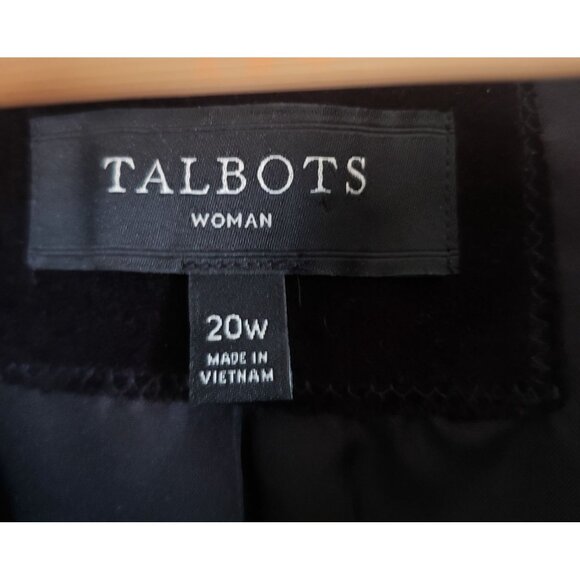 Talbots Black Velvet Blazer Jacket Size Women's 20W Plus Elegant Formal Event - Picture 2 of 9